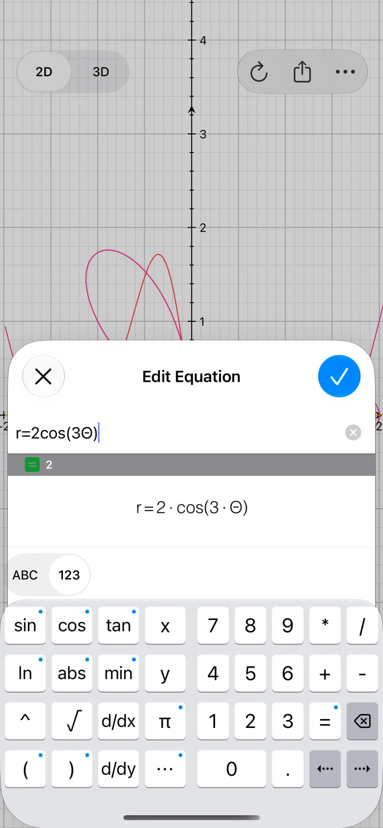 The equation editor and its keyboard